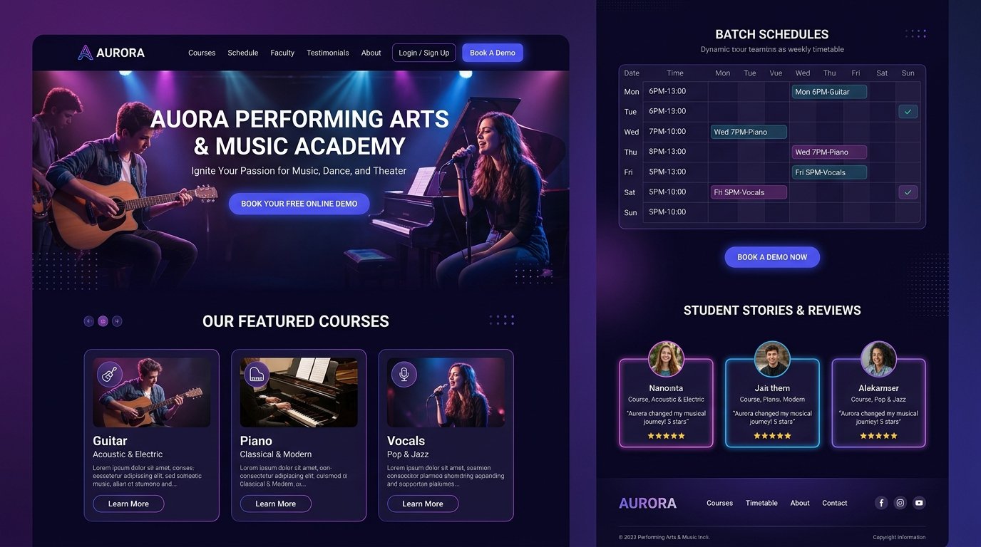 Music Academy Platform Screenshot